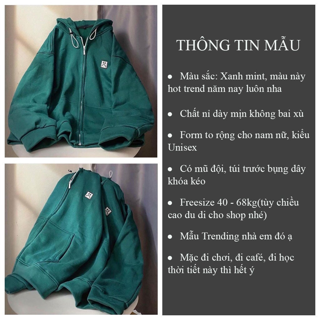 Áo khoác nỉ form rộng LOG SMILE áo hoodie Unisex cá tính_VIETSTAR | BigBuy360 - bigbuy360.vn