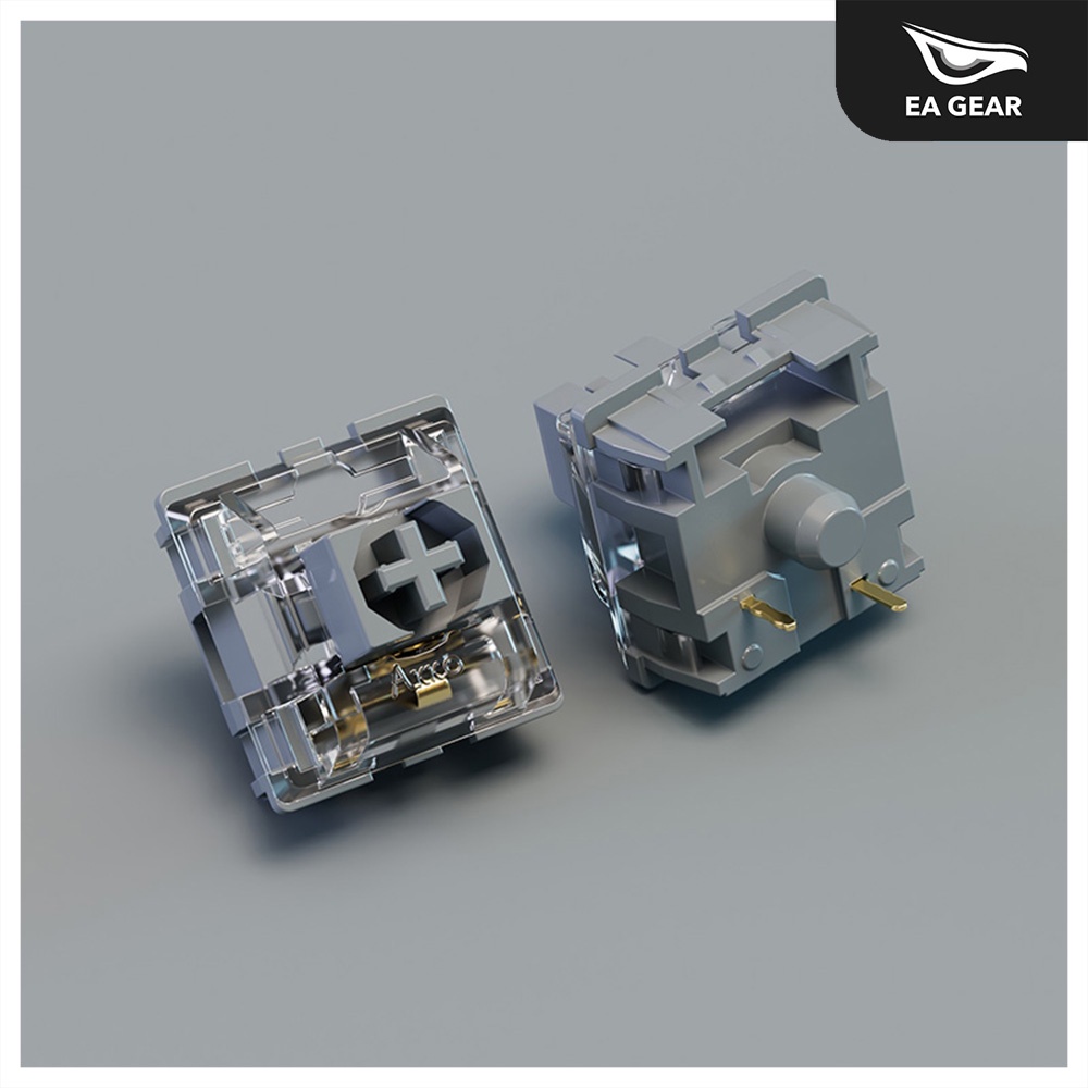 Bộ switch bàn phím cơ Akko CS Silver (THOCKY, 45 switch, linear, 43g, hành trình ngắn) - EA Gear
