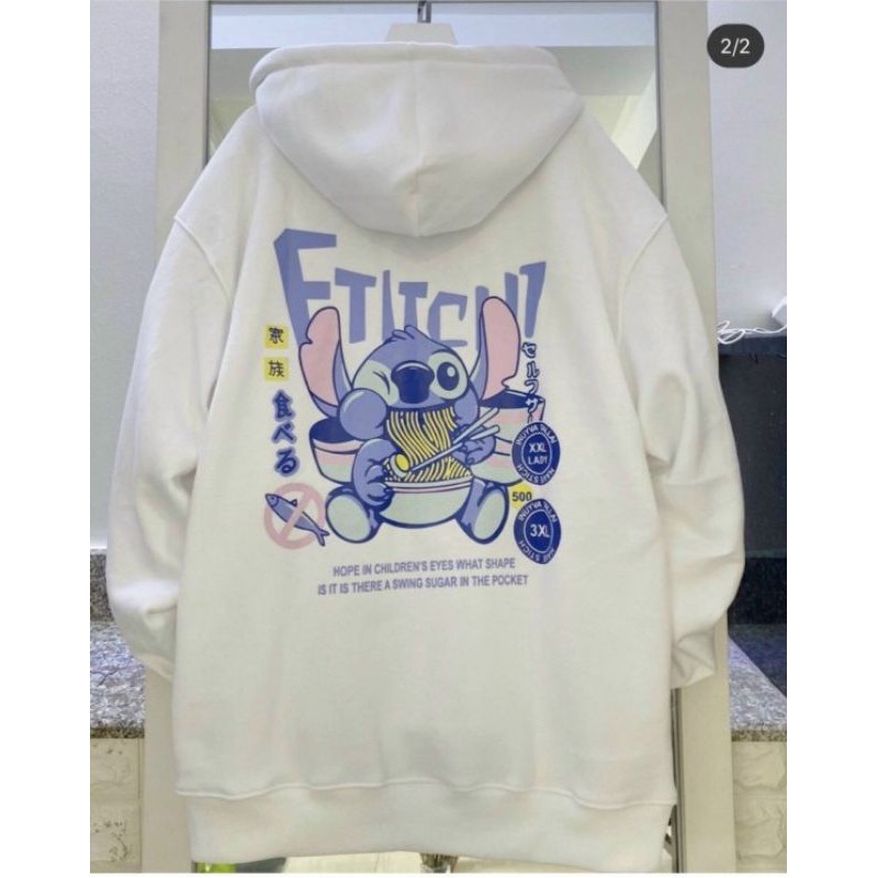 [Giá siêu rẻ] Áo khoác nỉ hoodie họa tiết nhân vật stitch | BigBuy360 - bigbuy360.vn