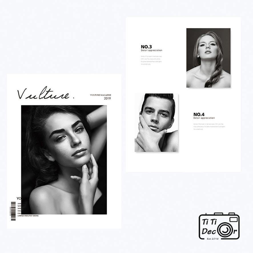 Tạp Chí Chụp Ảnh TiTi Decor Postcard Decor Nhà Cửa, Chụp Ảnh Thời Trang, Tạp Chí Tiếng Anh