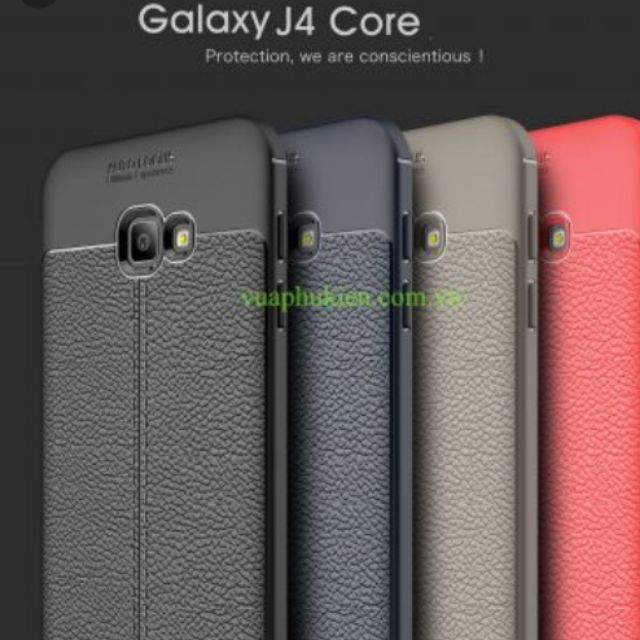 Ốp lưng galaxy j4 core silicon giả da, chống sốc Auto Focus