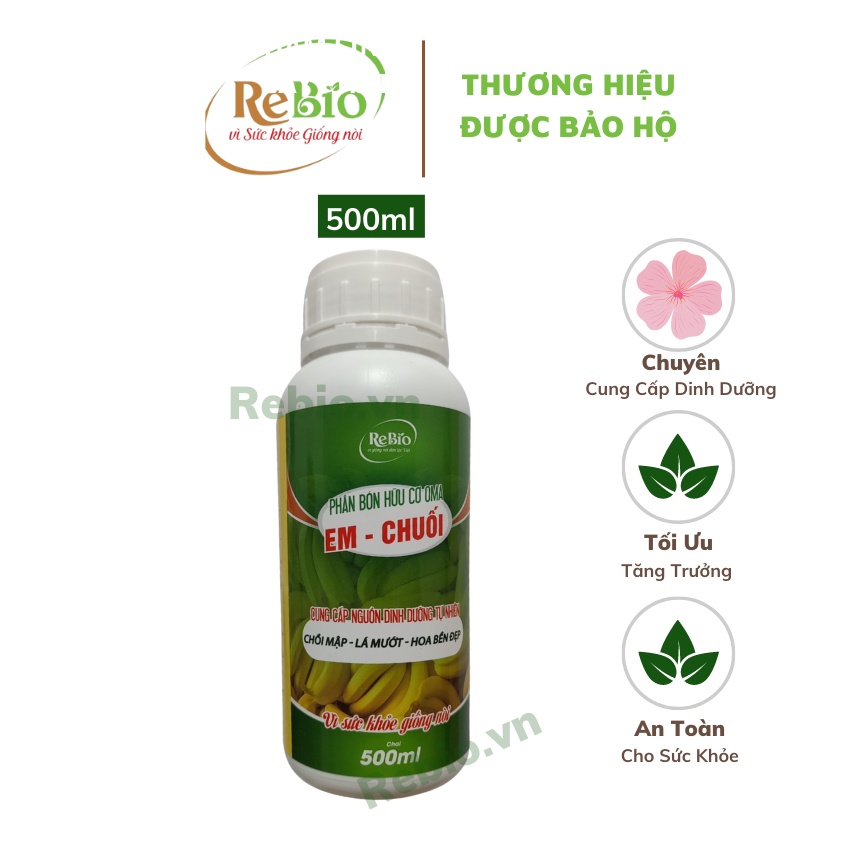 Dịch chuối bón cây EM CHUỐI 𝟓𝟎𝟎𝐦𝐥 ⚡CHÍNH HÃNG⚡ Phân hữu cơ cung cấp dd tự nhiên cho hoa hồng, cây cảnh, rau màu..