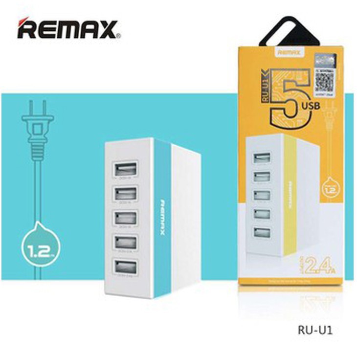 (CHUYÊN SỈ LẺ) (5 USB) BỘ SẠC 5 CỔNG USB CHÁNH HÃNG REMAX - KHÔNG LAG KHI SẠC (GIÁ RẺ)