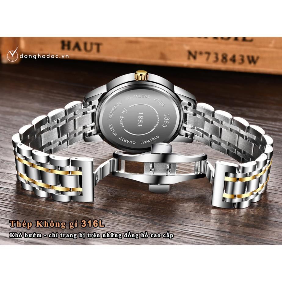 ĐỒNG HỒ NAM RỒNG VÀNG KÍNH TRÁNG SAPPHIRE - ĐỒNG HỒ PHONG THỦY - DÂY THÉP ĐÚC ĐẶT CAO CẤP [HÀNG XỊN] | BigBuy360 - bigbuy360.vn