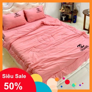 Bộ 5 món chăn ga gối đũi thương hiệu cao cấp