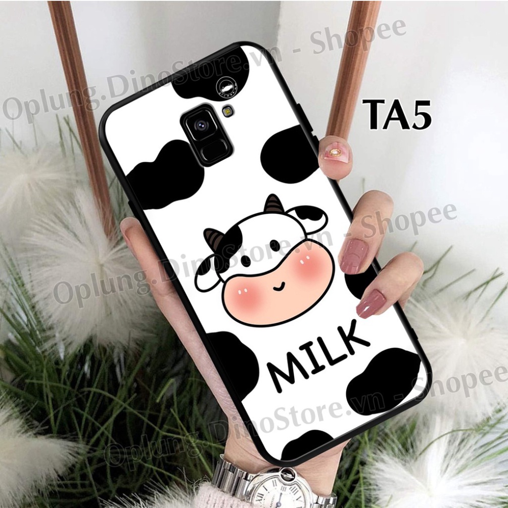 Ốp lưng Samsung A6/A6 Plus/A8/A8 Plus họa tiết Bò sữa hot trend siêu đáng yêu, ốp Samsung dễ thương.