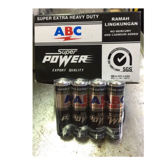 Combo 2 Vỉ Pin ABC 1.5V vỉ 4 viên