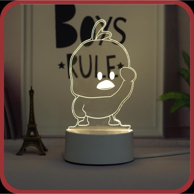 ĐÈN NGỦ 3d ĐẸP - VỊT CON CUTE - phụ kiện trang trí, decor phòng đẹp độc rẻ