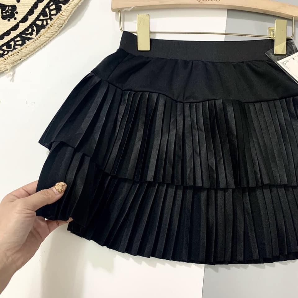 Chân váy xếp li hai tầng lưng cao chất thun hot hit mùa hè 💘7001089💘 | BigBuy360 - bigbuy360.vn