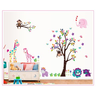 Decal dán tường vui cùng khỉ con df5099
