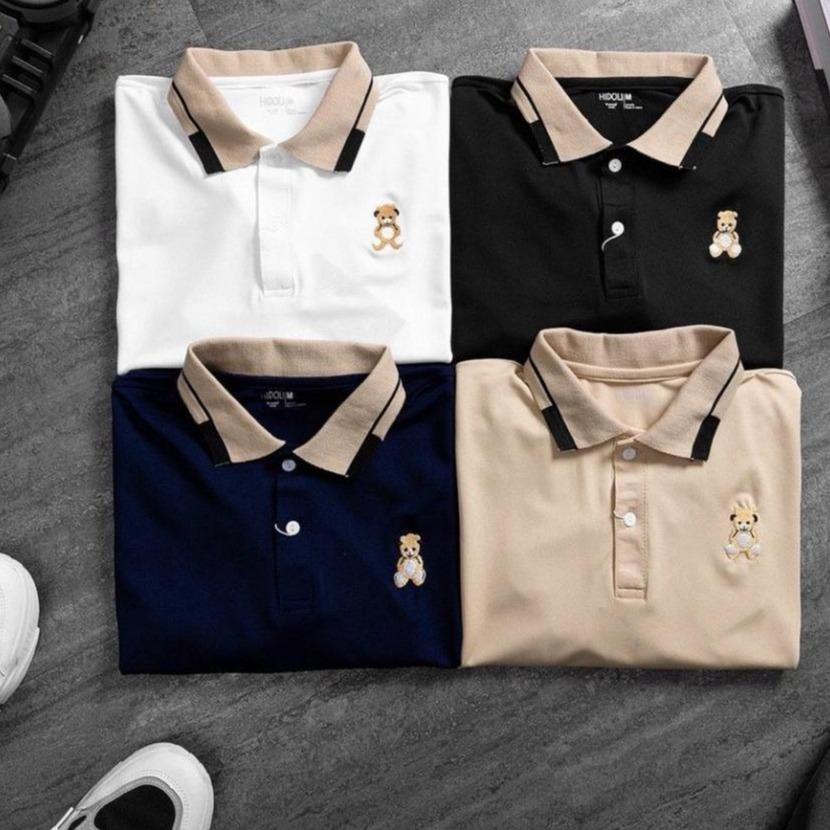 Áo polo nam logo gấu PABAKO  có 4 màu 4 size M L XL XXL