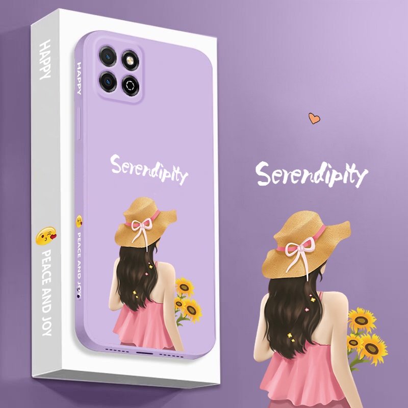 Ốp Điện Thoại Silicon Viền Thẳng In Hình Nhân Vật Có Dây Đeo Cho Redmi 9c 9a 9t