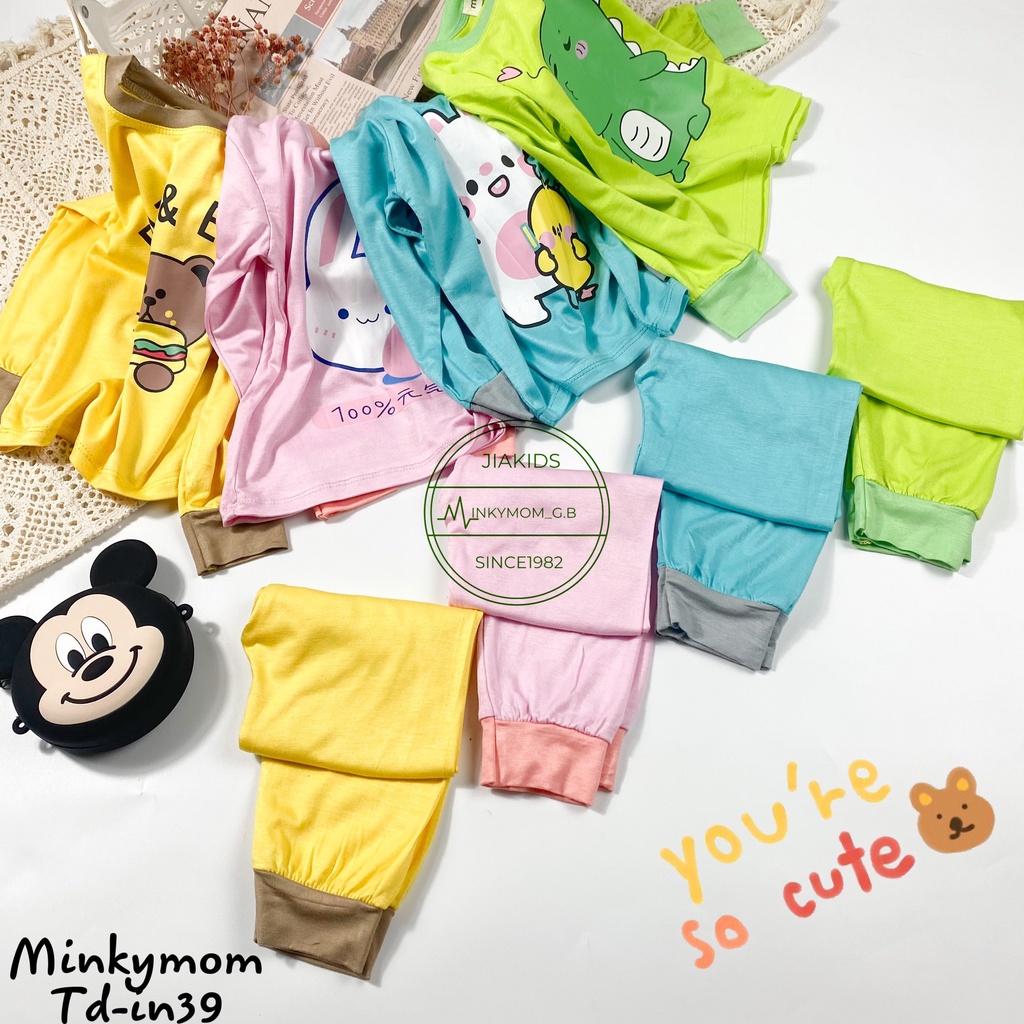 [LDD22] Bộ Dài Tay Thun Lạnh MINKY MOM CÓ SIZE ĐẠI, Mềm Mịn, Thoáng Mát, Thấm Hút Mồ Hôi Hàng Chuẩn Đẹp Cho Bé Trai, Gái