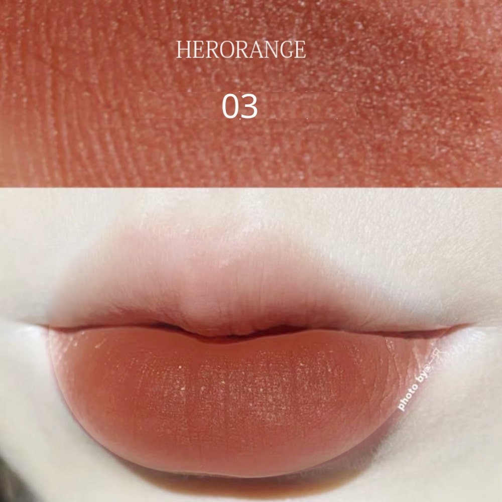 Son kem HERORANGE, son kem lì nội địa velvet mix màu bùn nhung hạt rẻ matte lip glaze cực xinh 2021