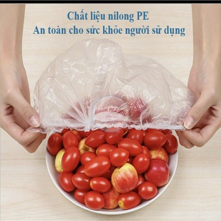 MÀNG BỌC Thực Phẩm Set 100 Túi Đa Năng Tiện Dụng Co Giãn Thông Minh Tặng Kèm Túi Gấu Dễ Thương