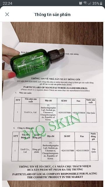 BB CREAM Tái Tạo Da Nhân Sâm MQ Skin - Mẫu Mới