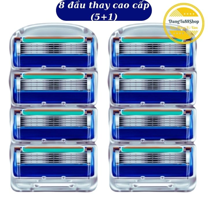 Set 4 và set 8 đầu thay- Dao cạo râu 5 lưỡi cao cấp[Thay Thế Cho đầu cạo Gille.tte Pu.sion 5]