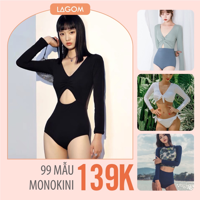 Đồ Bơi Nữ Tay Dài, Lửng | Bikini Đi Biển Kín Đáo 1 Mảnh, 2 Mảnh Lagom