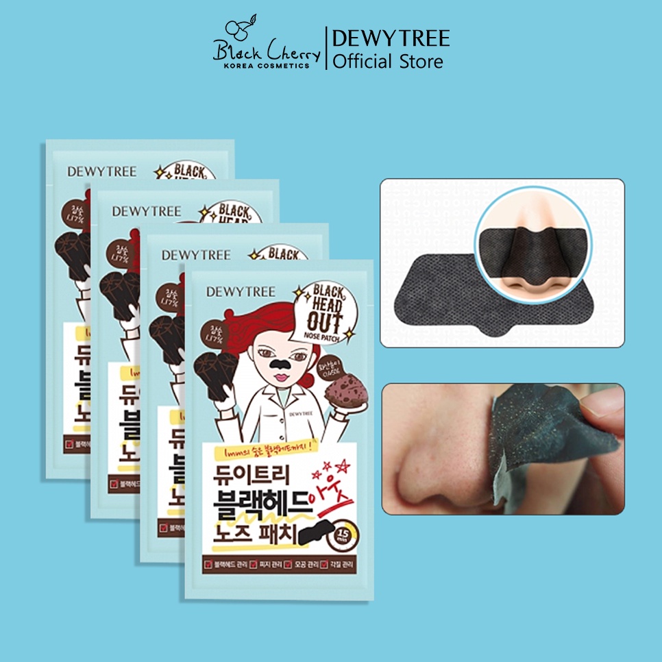 Miếng Dán Lột Mụn Mũi Đầu Đen Dewytree Black Head Out Nose Patch