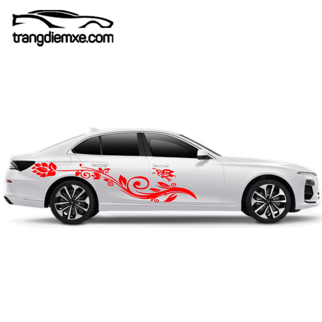 Decal Họa Tiết Bướm Hoa Y62 Tem Dán Bay Bổng Trangdiemxe