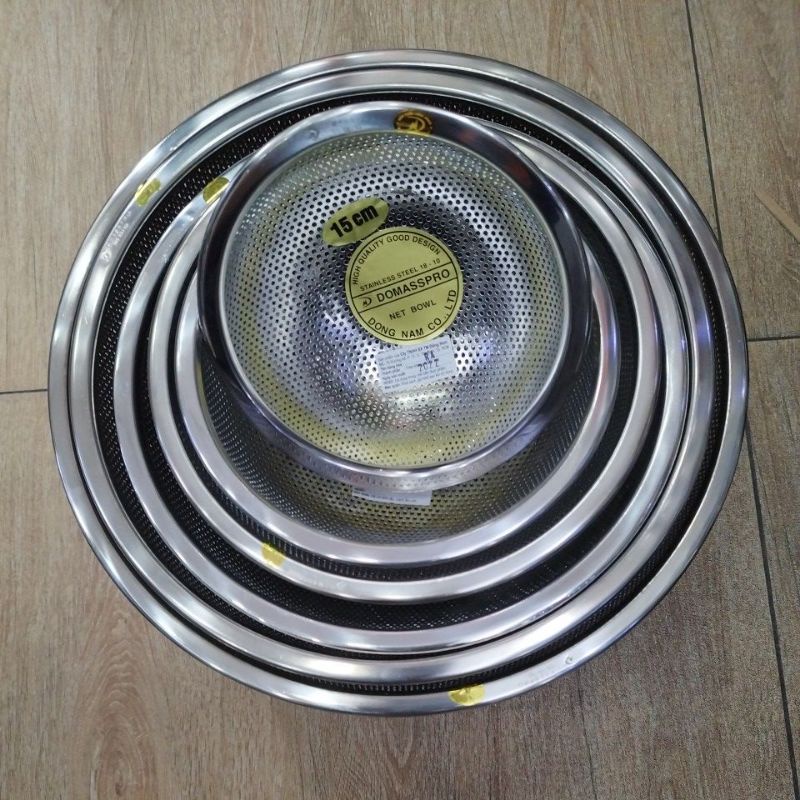 Rổ inox Đông Nam tem vàng loại 1 inox 304 đủ kích thước
