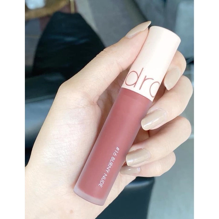Son Romand Zero 16 hồng nude (son kem lì Romand Zero Velvet Tint)