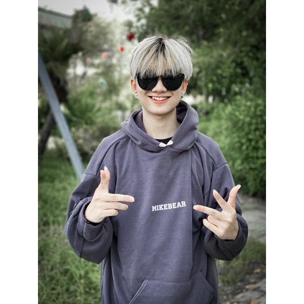 (FREESHIP) Áo Hoodie Mikebear Màu Xám,Trắng