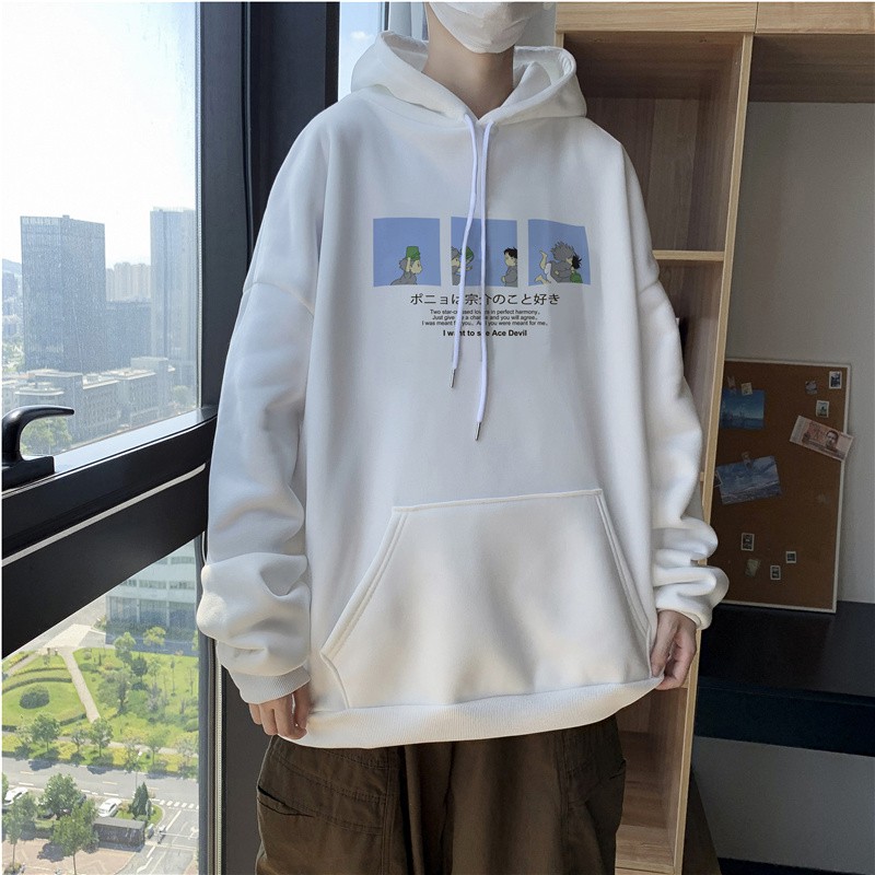 Áo Hoodies Oversize Tay Dài Phong Cách Harajuku # Y23