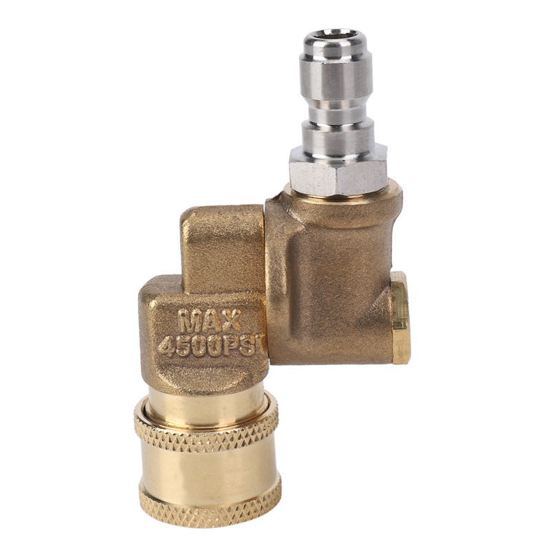 Đầu Nối Nhanh 180 Độ Với 5 Góc Và Khóa An Toàn Cho Vòi Xịt Rửa Áp Suất Max 5000 PSI, Phích Cắm 1 / 4 Inch