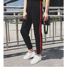 Quần Thun Nỉ - Quần Jogger 1 Sọc Đỏ Lớn MQ 004S2