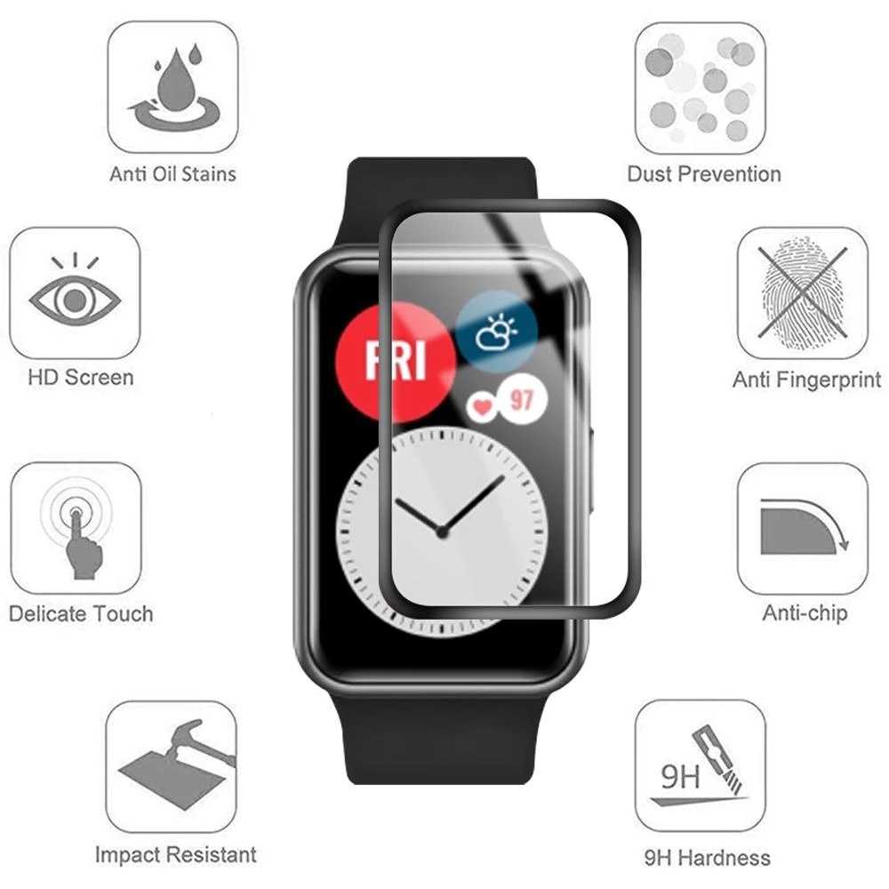 Miếng Dán Bảo Vệ Màn Hình 3D Cho Đồng Hồ Huawei Watch Fit 1/2