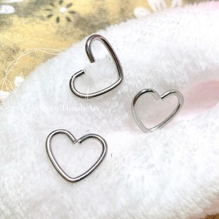 1 Chiếc khuyên tai trái tim JOLLY bằng thép y tế xỏ khuyên Piercing