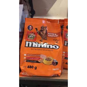 Thức Ăn Hạt Khô Minino Vị Cá Ngừ Cho Mèo Mọi Lứa Tuổi Gói 480g