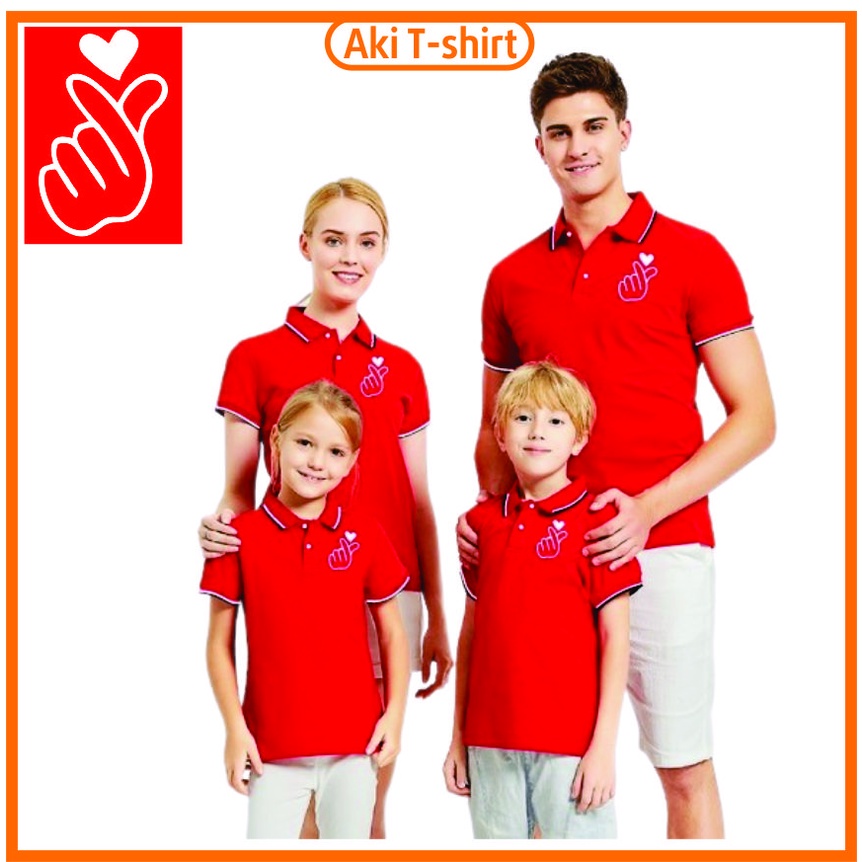 Áo Polo gia đình cổ trụ chất lượng đẹp 3/4/5 người loại cổ bẻ phông rộng thoáng mát AKI T-SHIRT GDPL07