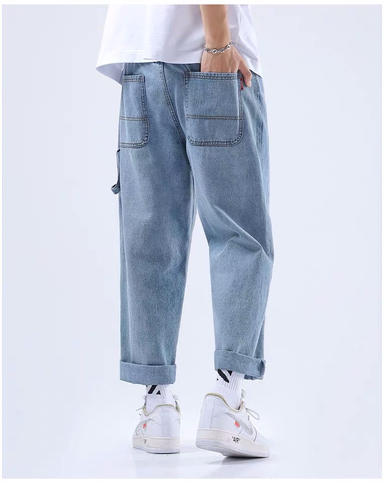 Quần jean ống suông phong cách hiphop cá tính cho nam size 3xl | BigBuy360 - bigbuy360.vn
