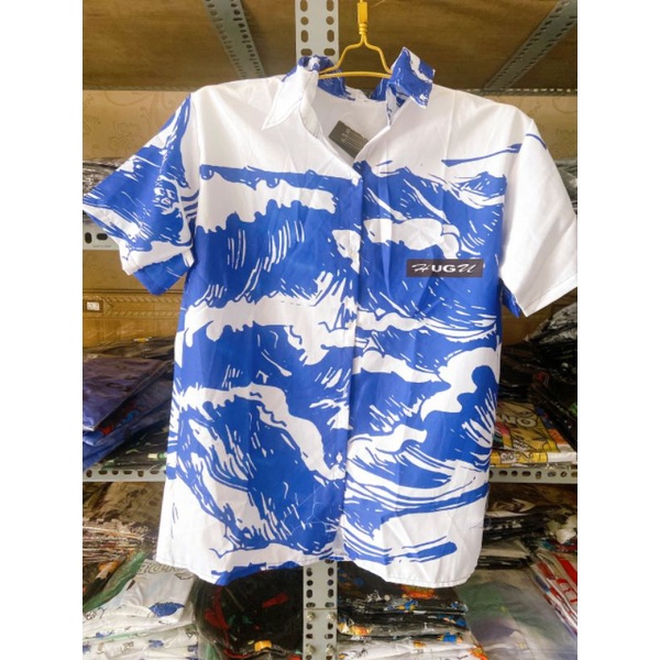 Áo Sơ Mi Tay Ngắn Unisex Cổ Bẻ Phong Cách Hàn Quốc Freesize