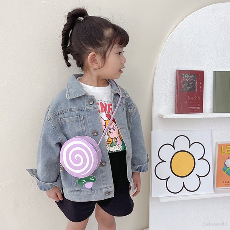 Túi Đeo Chéo mini Hình Kẹo Mút Hoạt Hình Cho Bé