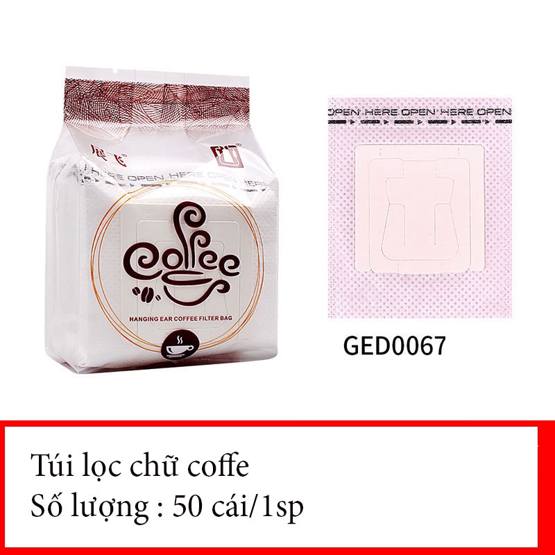 Phin lọc cà phê có tai, pha coldbrew siêu tiện lợi dễ dùng gói 50 cái - HVL TEA