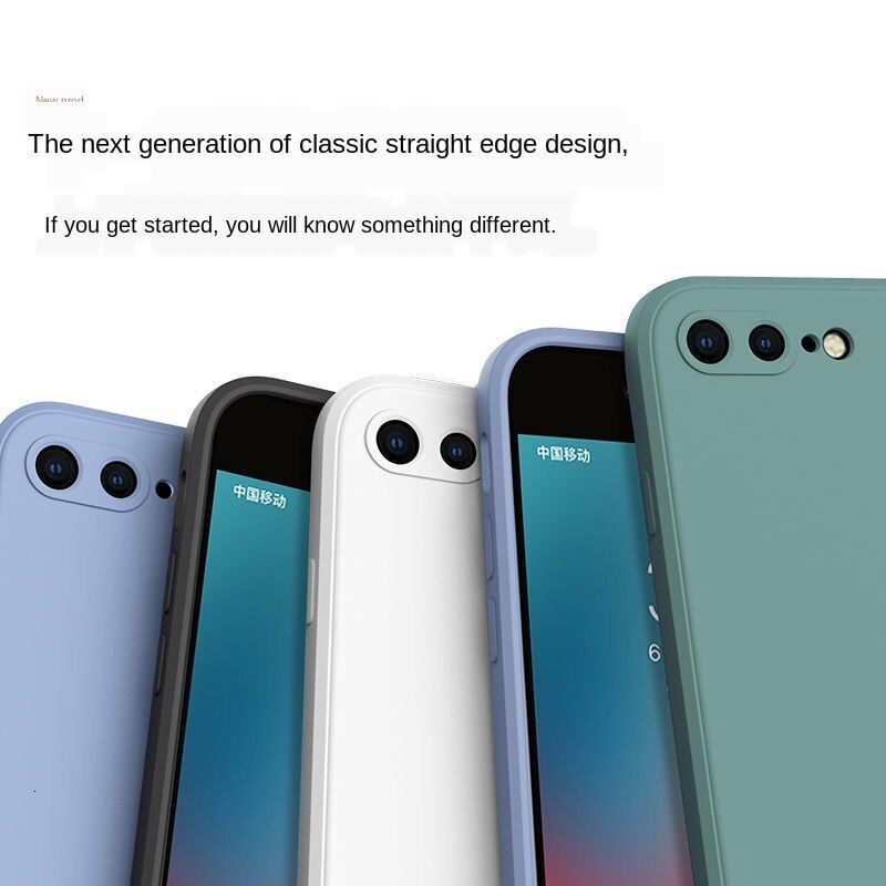 Ốp điện thoại silicone dẻo viền thẳng thích hợp cho IPhone 11 11 pro XS Max XR 7 8 6 6s plus Fsf5