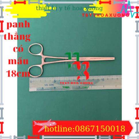 Panh Y Tế, Panh Gắp Phẫu Thuật, Pen Kẹp Y Tế, Panh Thẳng Có Mấu 18cm - Hàng Pakistan