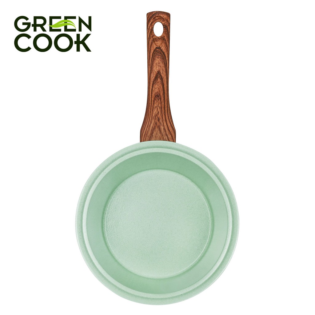 Nồi đúc đáy từ men đá xanh ngọc Green Cook 18CM 20CM 24CM