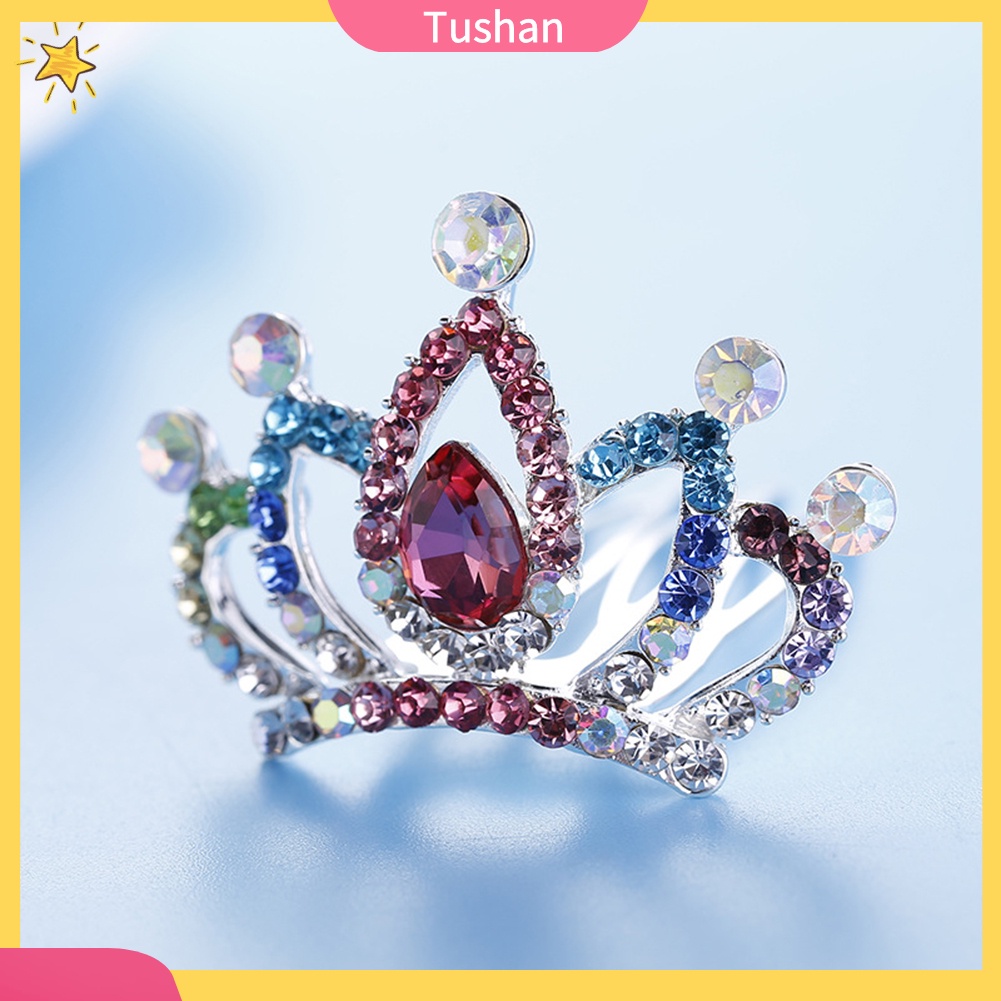 Lược Cài Tóc Hình Vương Miện Đính Đá Xinh Xắn Dành Cho Bé