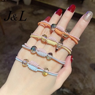 Dây Cột Tóc Đính Hạt Pha Lê Nhiều Màu Sắc Đơn Giản Thời Trang Mùa Hè Dành Cho Nữ