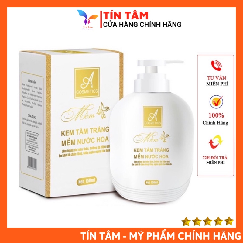 Kem Tắm Trắng Mềm Nước Hoa A cosmetics 150ml