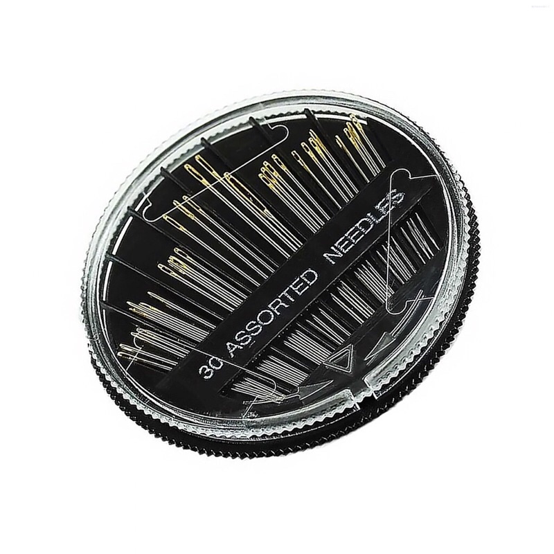 Hộp 30 kim thêu đích vàng nhiều kích cỡ dùng làm kim may vá hoặc thêu đan