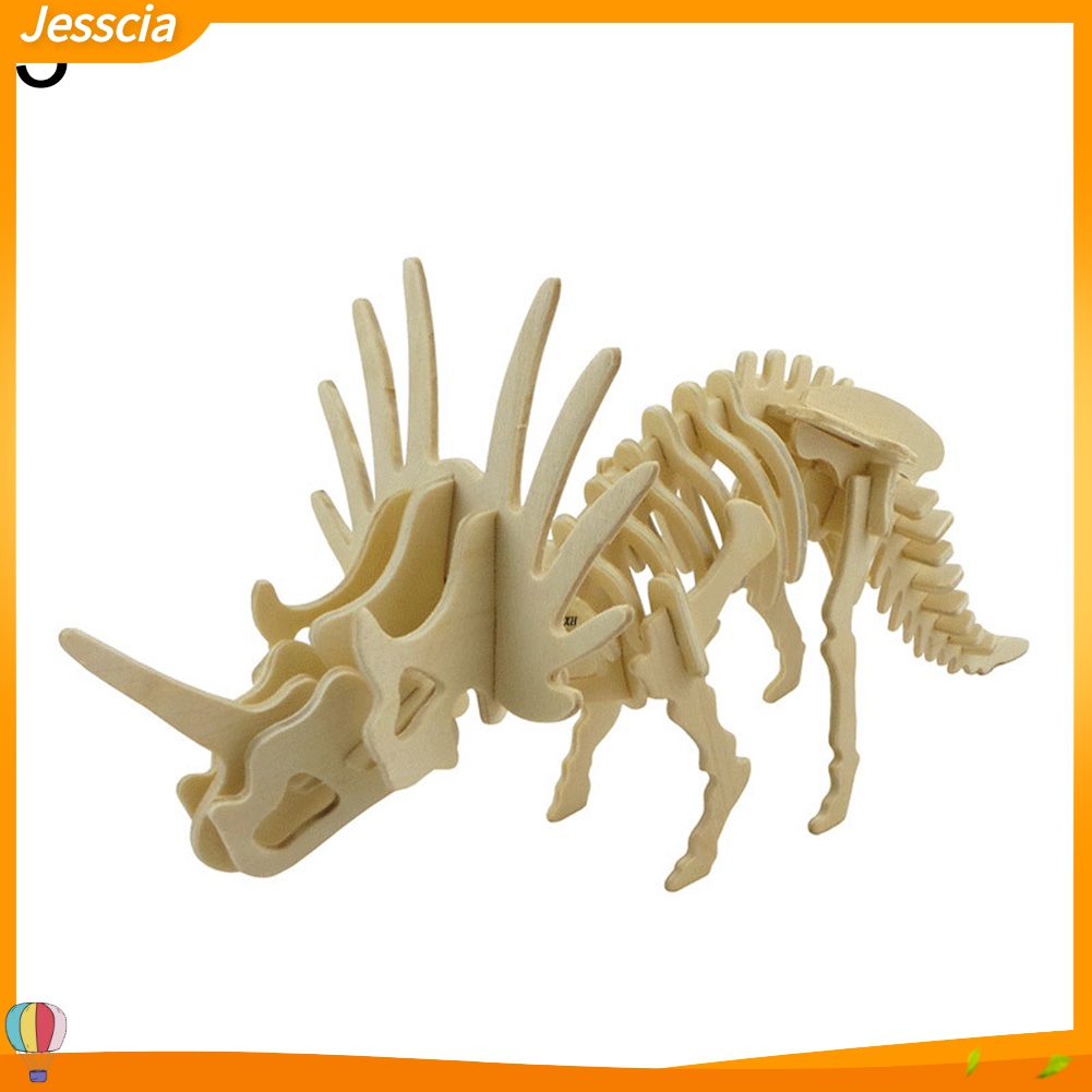 Jessica| Bộ Xếp Hình Xương Khủng Long 3D Bằng Gỗ Cho Bé