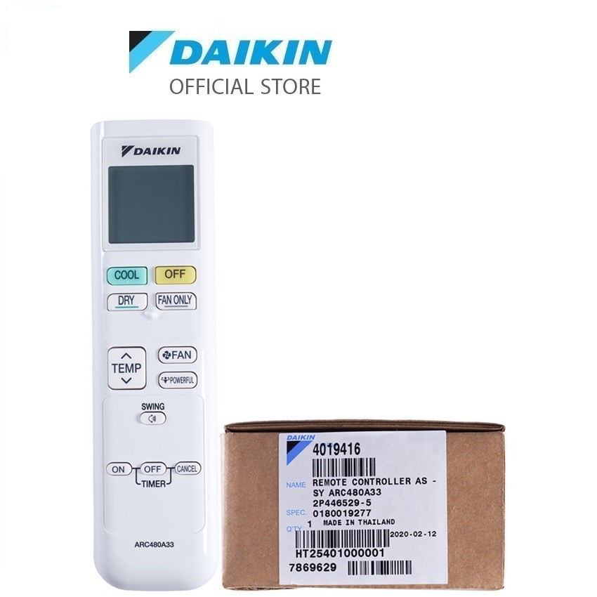 Remote ARC480A33 cho máy điều hòa Daikin ATF25/35UV1V, FTC25/35NV1V, FTF25/35UV1V