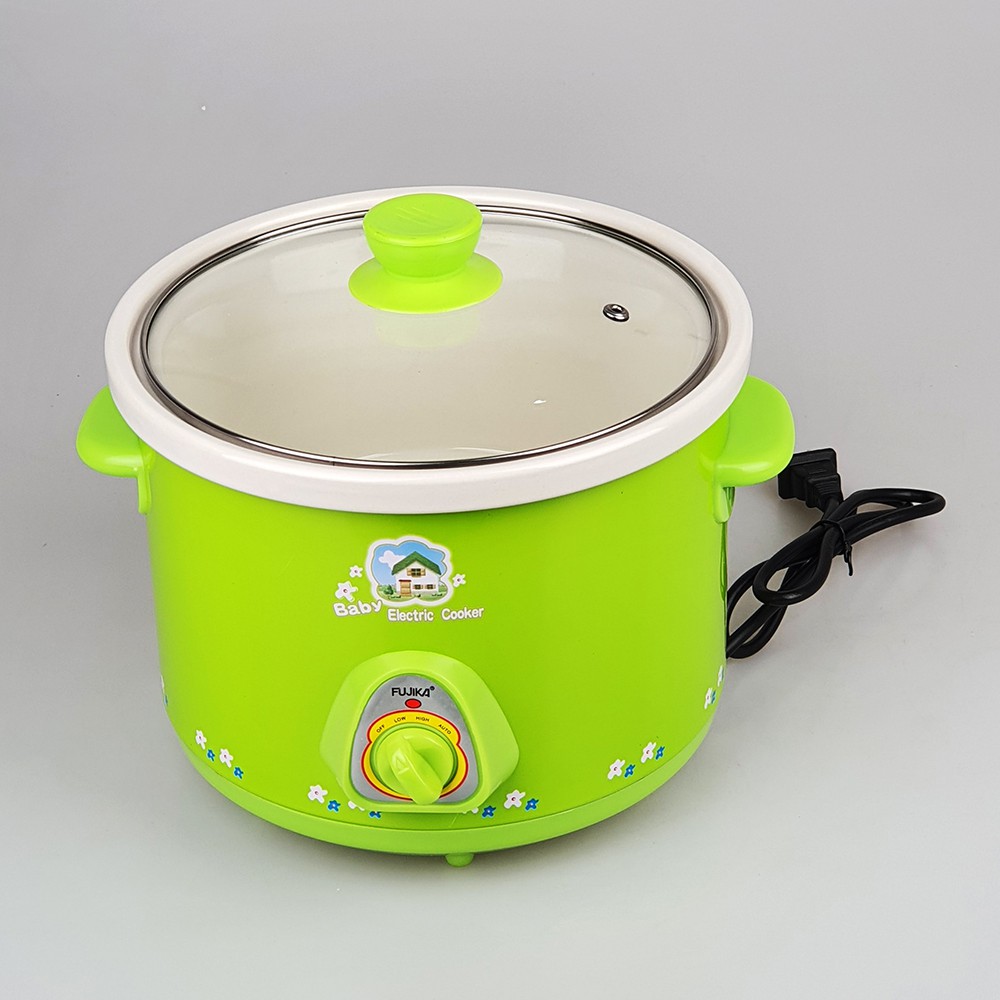 Nồi nấu chậm Fujika FJ-KC15 1.5L / FJ-KC25 2.5L chưng yến, hầm cháo, kho cá - Màu ngẫu nhiên - KILA