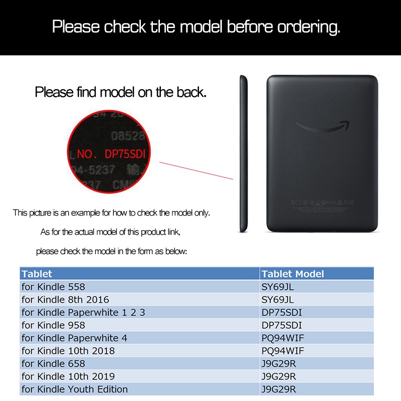 Bao Da Máy Đọc Sách Thông Minh Cho Kindle Paperwhite 6.8 inch 11th 2021 Paperwhite 10th 2018 10th 2019 8th 2016