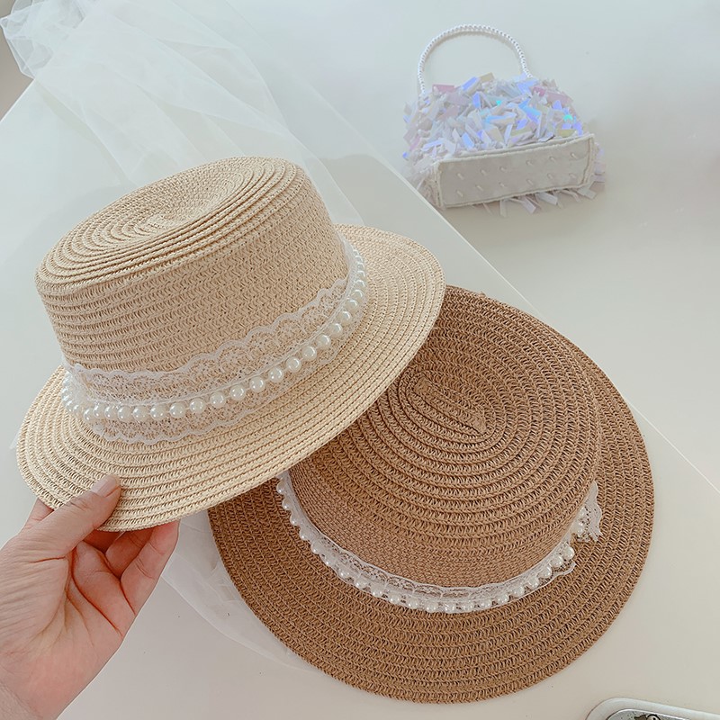 Mũ rộng vành phối ren che nắng dành cho bé